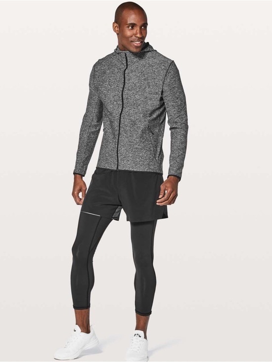 lululemon athletica Other - Lululemon Men's Heathered Black Surge Warm Full Zip Hoodie - Size L